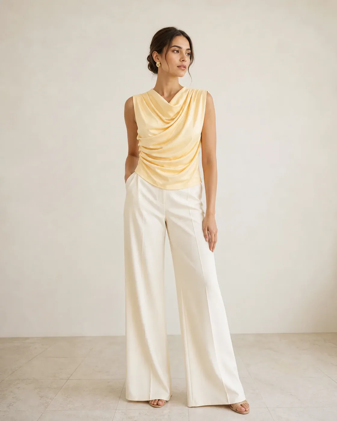 Butter Cowl Drape Top