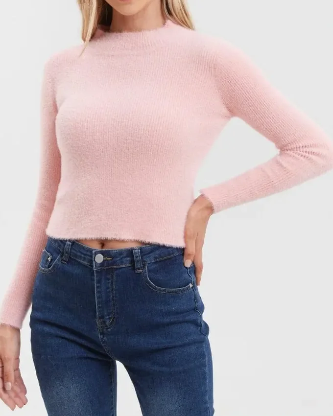 Soft Fluffy Crew Sweater